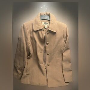 Classic Tan Pea Coat for Women